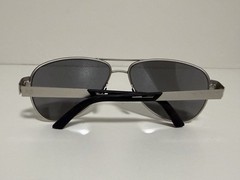 Revision Military Alphawing Aviator Sunglasses Silver Stainless Steel 59-13-125