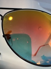 Ray Ban RB 3362 002/4W Sunglasses 59mm Black Frame/ Ruby Lens #868