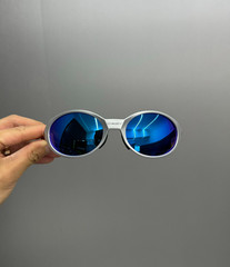 Vintage Oakley Eye Jacket Redux OO9438 Prizm Sunglasses Blue Lens Y2K