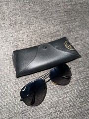 Ray-Ban RB3025 Aviator Large Metal Polarized Sunglasses Black 62mm Italy