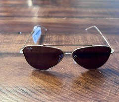 NEW RayBan AVIATOR REVERSE Arista Polished Gold + Violet Lens RBR0101S 001-1A