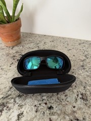 Costa Del Mar Brine II Sunglasses Matte Black Polarized Green Glass 580G w/case