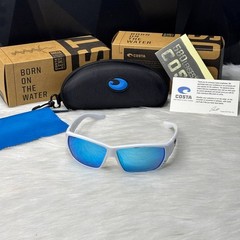 Costa Del Mar Fishing Sunglasses White Blue Mirror Polarized 580P