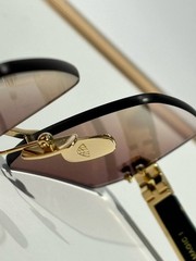 Maybach Rimless Luxury Sunglasses Gold Frame Brown Gradient Lenses Germany