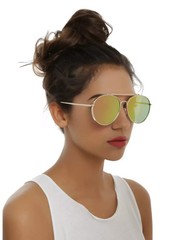 Women’s Sunglasses Gold Metal Thick Metal Frame Round Oval Fashion Designer Qual
