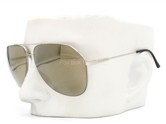 Dolce Gabbana Aviator Sunglasses Shiny Silver Gold Mirror DG 2129 05/6G w/case
