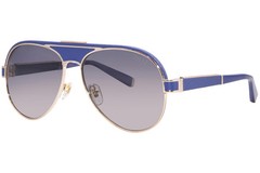 ZILLI FRANCE ZI65047 C09 CLASSY GOLD BLUE MEN’S AVIATOR SUNGLASSES 60-15-145 NEW