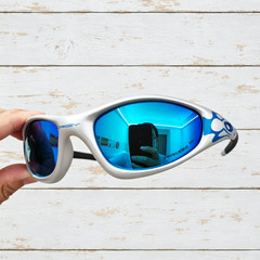 Oakley STRAIGHT JACKET 99 MUZM OO9505 Sunglasses Sapphire Lenses Blue Fire