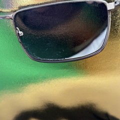 Costa Sunglasses Mens Gray 580P Polarized Tinted Square Metal Frame TR1247