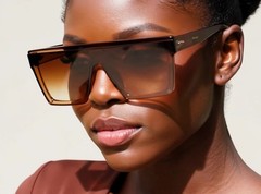 Men’s Women’s Sunglasses Black Mirror Lens Reflective New Style Designer Shades