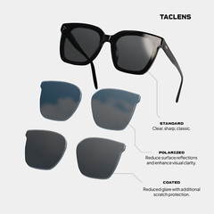 Stylish Sunglasses TACLAB Moon Shadow Handcrafted Durable Oval Acetate Frame