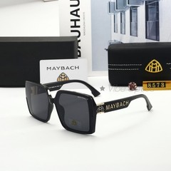 MAYBAC* Oversized Square Sunglasses Cream Blue Pink Grad Thick +Case