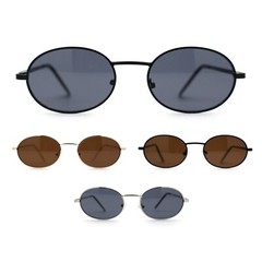 1990s Dad Shade Round Oval Metal Rim Sunglasses