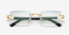 Mens Glasses Clear Lens Diamond Cut Anti Blue Light Blocking Sunglasses 2023