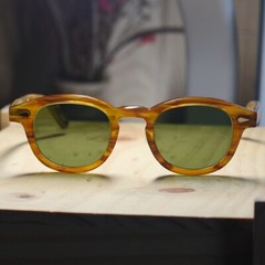 Vintage green glass sunglasses johnny depp sunglass blonde acetate glasses SMALL