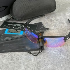Oakley Flak Lightweight Sunglasses Prizm Blue Purple Lens Black Frame