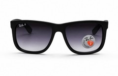 RayBan Justin RB 4165 622/T3 55mm Polarized Black Frame Gradient Sunglasses