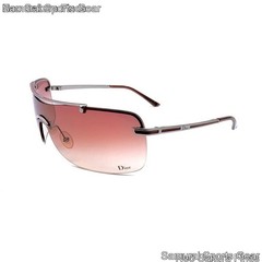 Christian Dior 045370 Japan Shield Rimless Sunglasses Pink Silver 6.1in Large Le