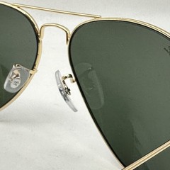 Ray Ban Unisex Aviator Large Metal Sunglasses RB3025 Gold/Green