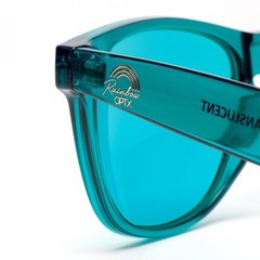 Rainbow Optx The Translucent – Serenity Aqua w/ Cloth Pouch Sunglasses UVA UVB