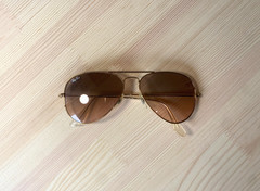 Ray-Ban RB3025 Aviator Gold Gradient Sunglasses 55-14