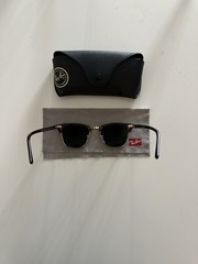 Ray Ban Clubmaster RB3016 Unisex Round Sunglasses – Polished Mork Tortoise/Green