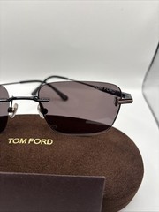 Tom Ford FT1354 01A Jake Sunglasses shiny black Rimeless Brand New Authentic