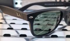 New Ray Ban RB2132 622 New Wayfarer Sunglasses Rubber Blk-Blk /55mm G15 Green