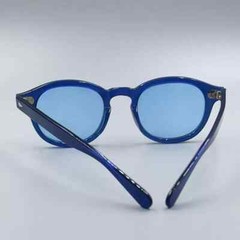 Johnny Depp sunglasses solid acetate glasses handmade blue sunglasses unisex