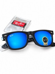 Ray-Ban RB2140 901 50-22 Wayfarer Blue Lenses Unisex Classic Sunglasses – Black