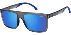 Carrera Men’s Grey Flat Top Square Sunglasses w/ Mirror Lens – CA8055S 0KB7 Z0