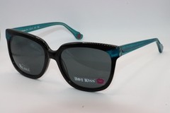 NEW HOT KISS HK08 BLACK TEAL TEMPLES AUTHENTIC DESIGNER SUNGLASSES 54-17