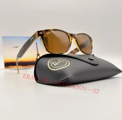 RAY-BAN NEW WAYFARER RB2132 55MM SUNGLASSES BROWN B-15 LENS HAVANA FRAME MEN