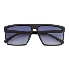 SKOL – Thin Modern Flat Top Square Sunglasses Gloss Black Lavender Fade