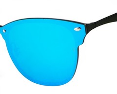 Ray-Ban RB3576N Blaze Clubmaster Black Frame Violet Blue Lenses 47mm Unisex