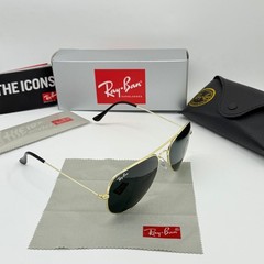 Ray-Ban RB3025 Aviator Sunglasses Gold Frame Glass Lens 60-14 135 mm