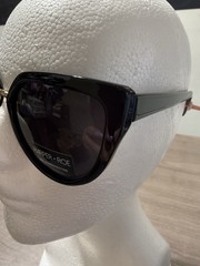 New Harper•Roe Cateye Black Sunglasses 55-20-145