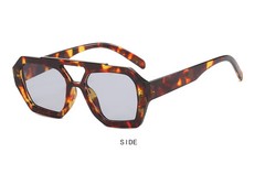 Irregular Frame Sunglasses UV400 Double Beam Retro Outdoor Statement Glasses