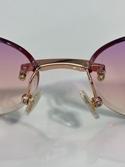 Miu Miu Sunglasses MU 8065 Gold/Pink Lens 61-17-128mm New With Case