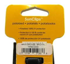 Sun Clips Bronze/Brown Lens Ellipse 44mm Clip-On Sunglasses, Hilco Leader