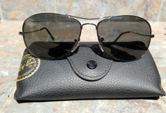 Ray-Ban 3362 Polarized Cockpit Aviator Sunglasses Gunmetal Grey, 59[]14, 135, 3P