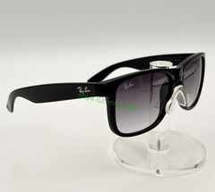 Ray-Ban JUSTIN RB4165 601/8G Sunglasses Dark Grey Matte Rubber Black 54mm