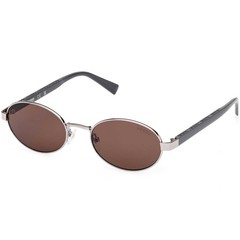 Guess Unisex Sunglasses Shiny Gunmetal Metal Oval Full Rim Frame GU00232 5408E