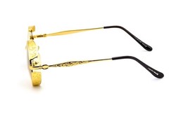 Men Women Sunglasses Classy Modern Round New Style Fashion Designer Gold Metal