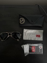 RAY BAN RB3025 W3234 Gold Aviator 55 mm Unisex Sunglasses
