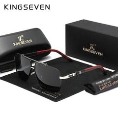 KINGSEVEN Polarized Sunglasses UV400 Square Frame Driving Outdoor Eyewear