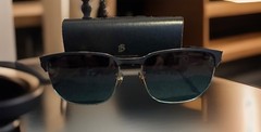 David Beckham DB1131S 0146 90 Matte Black Gold Soft Square Sunglasses Flex Hinge