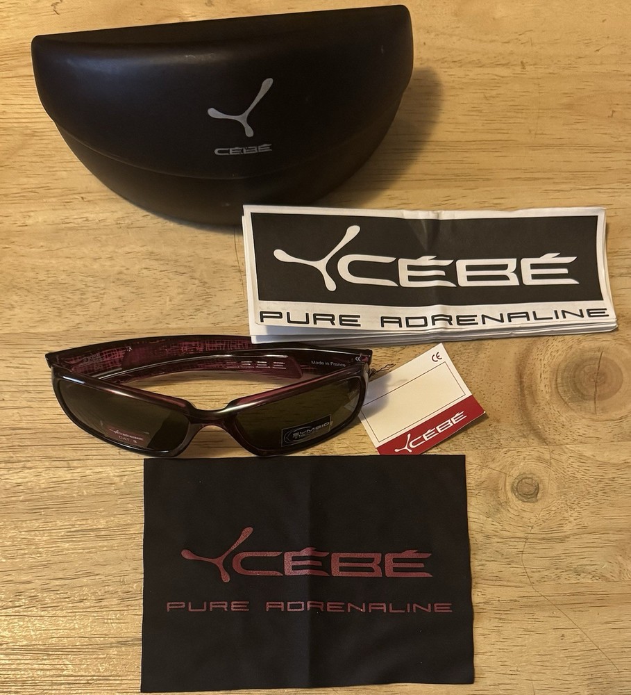 Cebe S Kiss Sunglass Shiny Purple Frame Grey Polarized SymbioTech Lens CBSKISS3