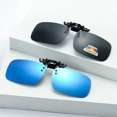 Polarized Clip On Sunglasses Flip Up Glasses Glare Blocking Lens UV Protection