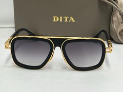Dita LXN-EVO DT DTS403 A-01 Matte Black/Yellow Gold Metal Sunglasses Grey NEW